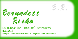 bernadett risko business card